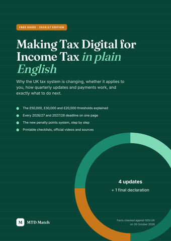 Cover of the free guide: Making Tax Digital for Income Tax in plain English
